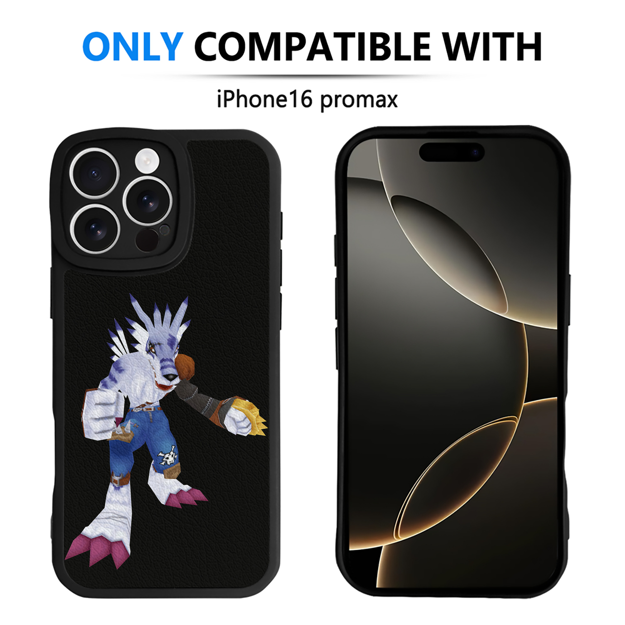（画像用） Digimon デジタルモンスター/デジモン 【iPhone 16シリーズ対応】シリコンスマホケース（レザー調） 材質：シリコン